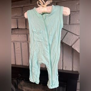 Kyte BABY Aqua Sleeveless Romper Zippered